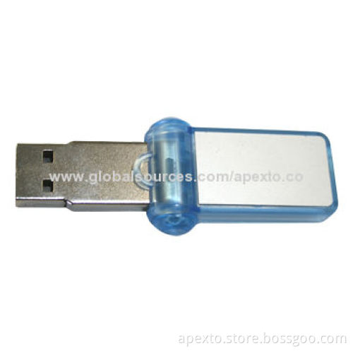 Swivel USB Flash Drive, Customized Packaging Types/Logos Accepted, 256MB to 32GB Capacity